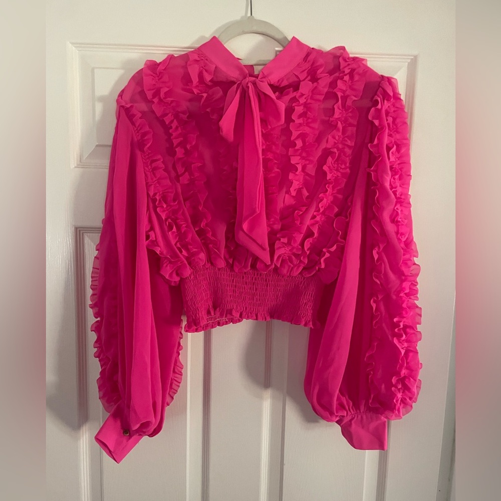 Beulah Pink Ruffled Top - Picture 2 of 12